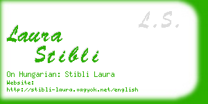 laura stibli business card